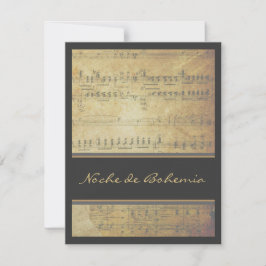 Convite de Partitura de Recital ou Concerto Musica