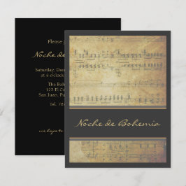 Convite de Partitura de Recital ou Concerto Musica