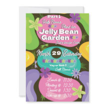 Convite de Páscoa para Festa no Jardim de Jelly Be