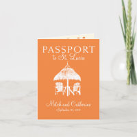 Convite de Passaporte para Casamento em Santa Lúci