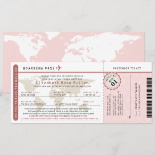 Convite de Passe de Embarque para Viajantes do Mun