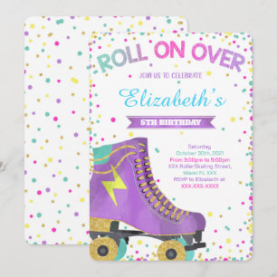 Convite de Patinação no Rolo, Convite de Aniversár