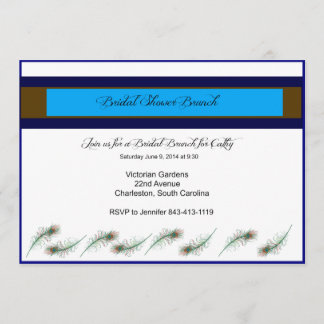 Convite de Peacock de Chá de panela Brunch