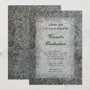 Convite de pedra natural da festa de formatura