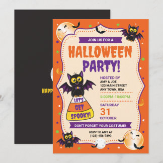 Convite de pessoa para festa de Halloween do morce