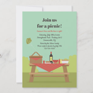 Convite de Picnic Vintage