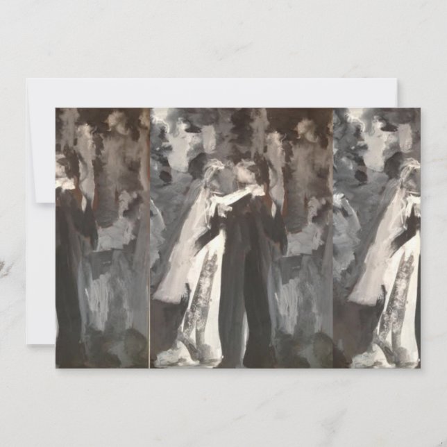 Convite de Pintura de Casal de Casamento (Frente)