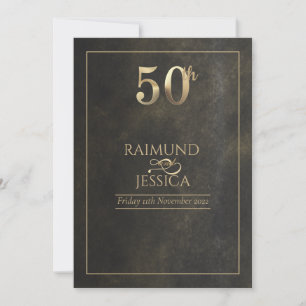 Convite de Pó de Ouro de 50º Aniversário