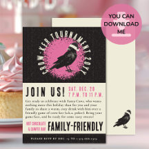 Convite de Poker e Crow Noturno de Jogo