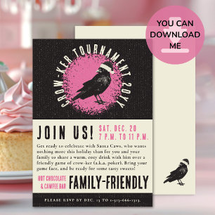 Convite de Poker e Crow Noturno de Jogo