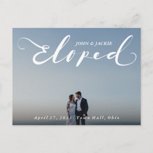 Convite de Pós-Festa de Casamento Elopado Moderno 