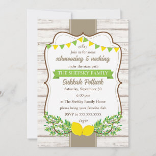 Convite de Potluck da Sukkah Sukkot