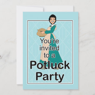Convite de Potluck Ilustrado