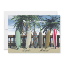 Convite de Pranchas de Surf para Casamento na Prai