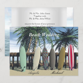 Convite de Pranchas de Surf para Casamento na Prai