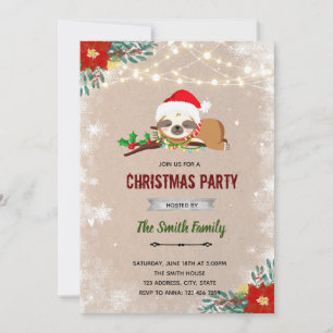 convite de preguiça de natal