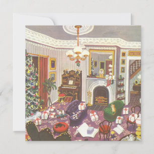 Convite de Presentes de Natal Vintage