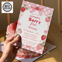 Convite de Primeiro Aniversário Berry