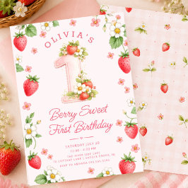 Convite de Primeiro Aniversário Berry Sweet
