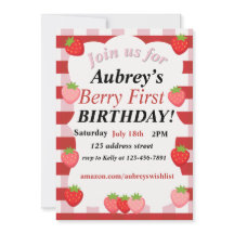 convite de primeiro aniversário da berry