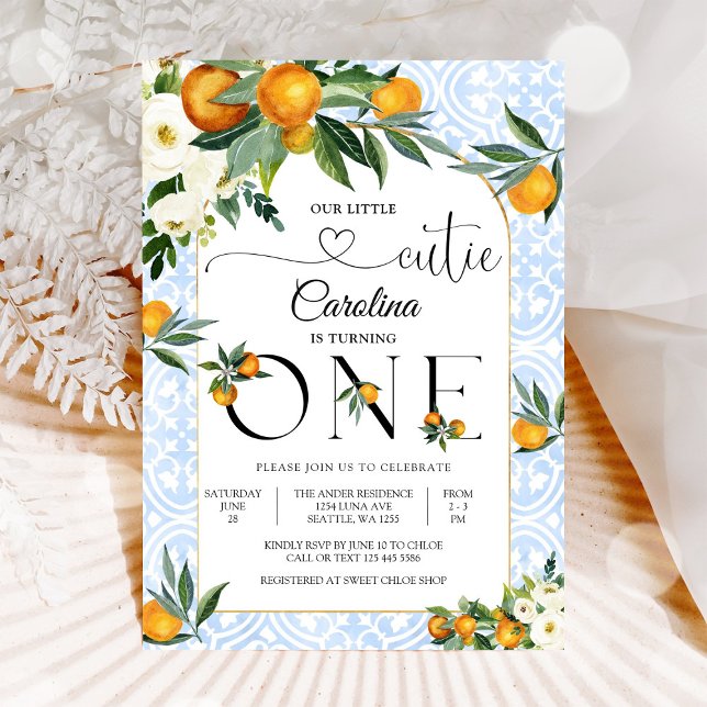 Convite de Primeiro Aniversário da Little Cutie Ci (Criador carregado)