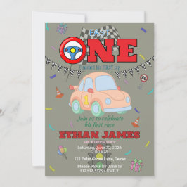 Convite de Primeiro Aniversário de Carro Bonito Ed