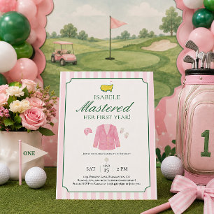 Convite de Primeiro Aniversário de Golfe com Jaque