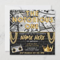 Convite de Primeiro Aniversário de Hip Hop 