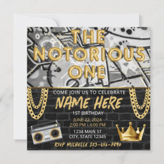 Convite de Primeiro Aniversário de Hip Hop