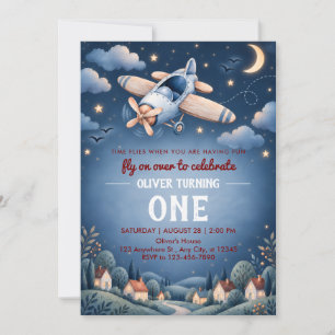 Convite de Primeiro Aniversário do Avião Azul