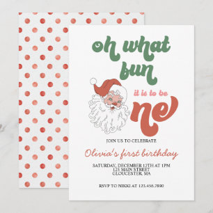 Convite de Primeiro Aniversário do Papai Noel do N
