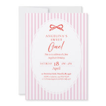 Convite de Primeiro Aniversário Elegante.