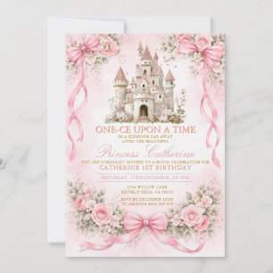 Convite de Primeiro Aniversário Floral Arco-Íris R