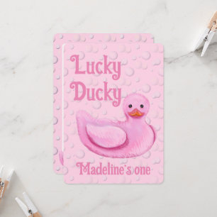 Convite de Primeiro Aniversário Lucky Ducky