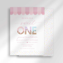 Convite de Primeiro Aniversário Sorvete Doce Amor