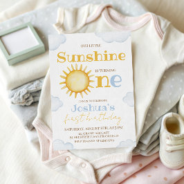 Convite de Primeiro Aniversário Sunshine