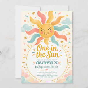 Convite de Primeiro Aniversário Sunshine
