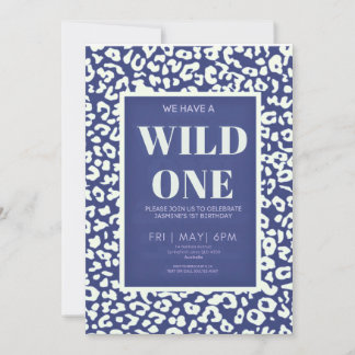 Convite de Primeiro Aniversário Wild One Safari