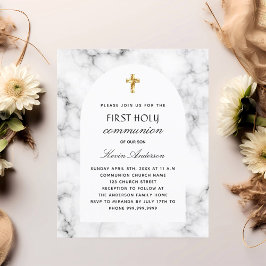 Convite de primeiro comunhão arco de mármore