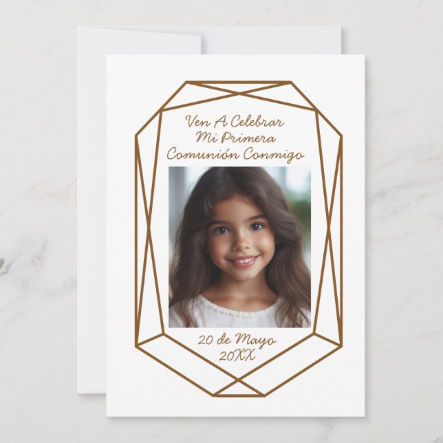 Convite de Primera Comunhão con Foto (Frente)