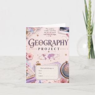 Convite de Projeto de Geografia Personalizado Vint