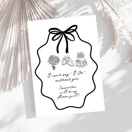 Convite de Proposta de Menina de Flores Floral com