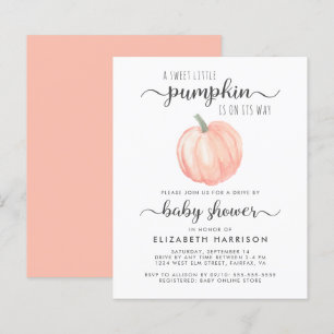 Convite De Pumpkin Laranja De Unidade Por Chá de f