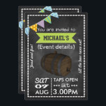Convite de Quadro Retroativo Personalizado do Keg<br><div class="desc">Convocação do Quadro de Conversação da Trendy Beer de Peeps do Partido pronta para ser personalizada para suas especificações de evento. Todos os elementos de design são totalmente personalizáveis. Se você precisar de assistência com as personalizações ou quiser que qualquer outro toque pessoal específico incluído no design, entre em contato...</div>