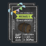 Convite de Quadro Retroativo Personalizado do Keg<br><div class="desc">Convocação do Quadro de Conversação da Trendy Beer de Peeps do Partido pronta para ser personalizada para suas especificações de evento. Todos os elementos de design são totalmente personalizáveis. Se você precisar de assistência com as personalizações ou quiser que qualquer outro toque pessoal específico incluído no design, entre em contato...</div>