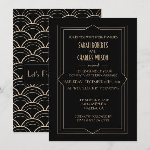 CONVITE DE QUALQUER EVENTO - Grande Gatsby Art Déc