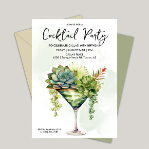 CONVITE DE QUALQUER EVENTO - Verde de Cocktail