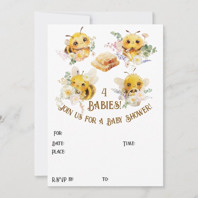 Convite de Quatro Abelhas (Frente)