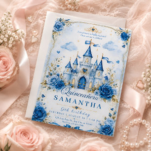 Convite de Quince Anos Castelo da Princesa Azul