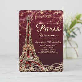 Convite de Quince Anos da Torre Eiffel de Paris